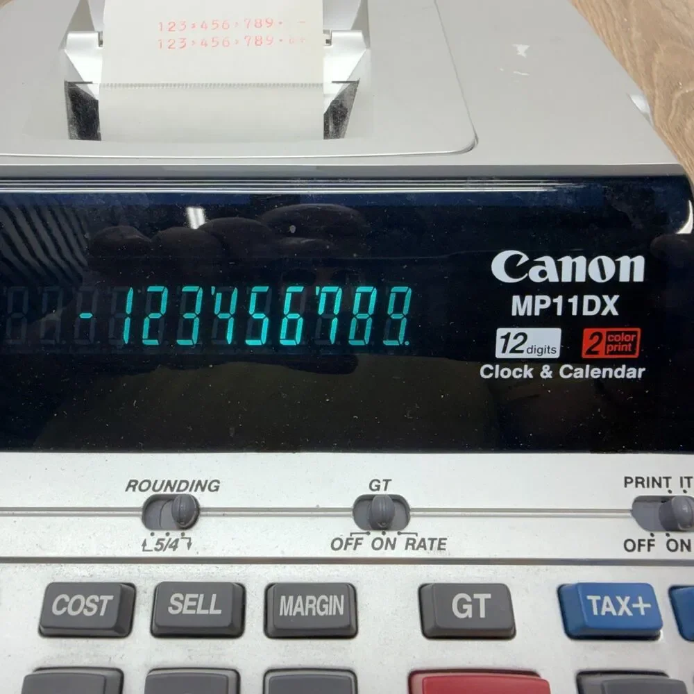 Canon MP11DX Printing Calculator Clock Calendar 2-Color Tested Working - Picture 3 of 6
